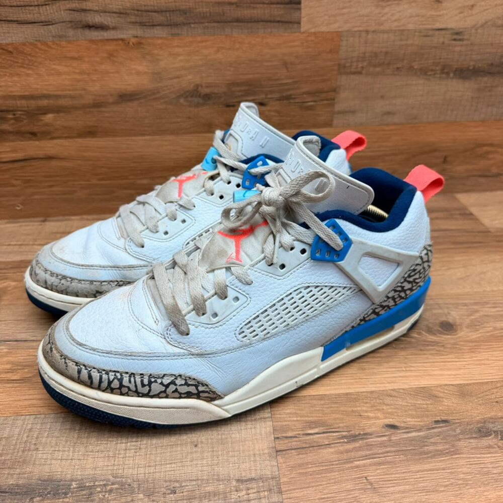 Nike Air Jordan Spizike Low Mens Size 10.5 White Blue Cement FQ1759-110 Retro
